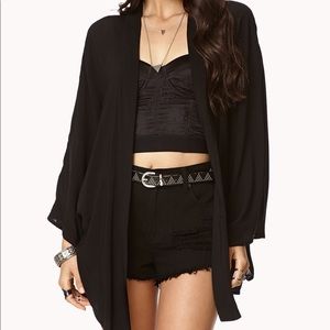 Black Kimono Cardigan